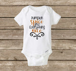 Pumpkin Spice and Everything Nice Baby Girl Onesie, Fall Halloween Baby