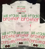 Will Trade Brother, Will Trade Sister for Christmas Cookies, Funny Kids Christmas Shirts, Siblings