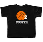 Basketball Birthday Shirt, Boys Sports, Custom with Name and Age