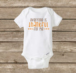Everyone is Thankful for Me, Thanksgiving Baby Onesie, Fall Pumpkin Baby