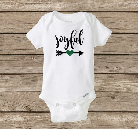 Joyful Christmas Baby Onesie, Santa Claus, Holidays, Christmas Baby Shower