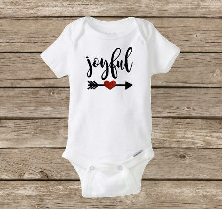 Joyful Christmas Baby Onesie, Santa Claus, Holidays, Christmas Baby Shower