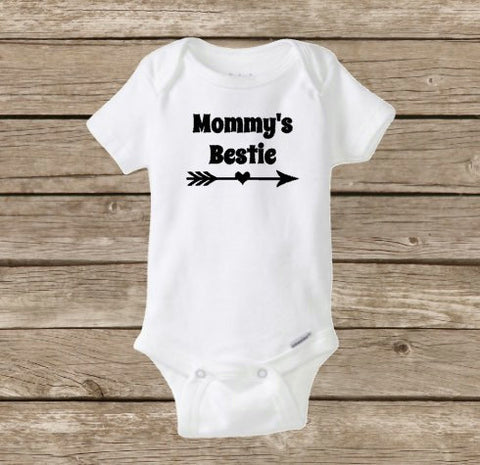 Mommy's Bestie Baby Girl Onesie, Baby Shower Gift