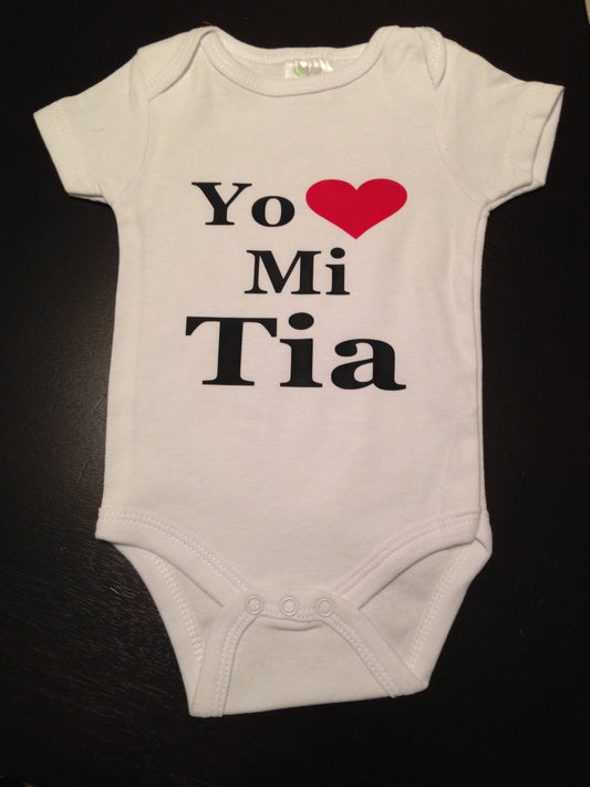 Yo Quiero Mi Tia Baby Onesie, I Love My Aunt Auntie, Baby Shirt