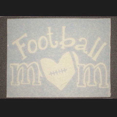 Football Mom Sticker Decal, Sports Vinyl Sticker Decal for Car, I Love Football Sticker