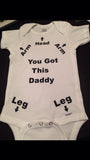 Instructions for Daddy Onesie, You Got This Daddy, Funny Baby Onesie for the New Dad