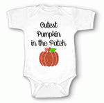 Cutest Pumpkin in the Patch, Baby Halloween Onesie, Thanksgiving Onesie, Fall Baby Kids Halloween