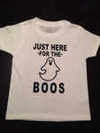 Kids Shirt, Just Here For the BOOS Kids Shirt, Toddler Halloween Ghost Shirt, Baby Onesie, Halloween Costume