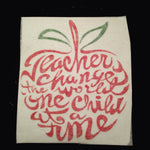 TEACHER Sticker Decal Red Apple | Teacher Appreciation | Teacher Christmas Gift