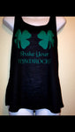 SHAKE your SHAMROCKS Womens PLUS Size Tank Top, St Patricks Day Lucky Clovers|