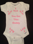 Instructions for Daddy Onesie, You Got This Daddy, Funny Baby Onesie for the New Dad