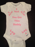 Instructions for Daddy Onesie, You Got This Daddy, Funny Baby Onesie for the New Dad