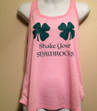 SHAKE your SHAMROCKS Womens Tank Top, St Patricks Day