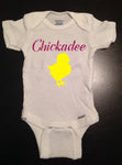 Chickadee Onesie, Baby Girl First Easter Onesie