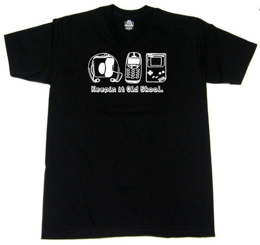 Men's Shirt Keepin it Old Skool Shirt, Kickin it Old School, Back to the 90's, Funny Shirt