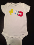 Chick Magnet Onesie, Baby Boys First Easter