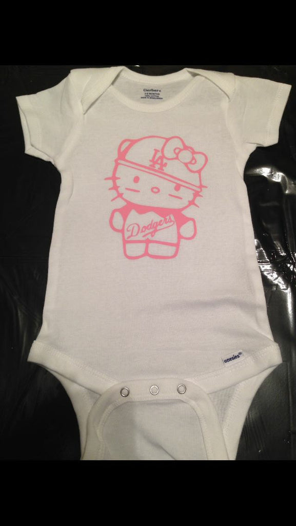 Hello Kitty LA Dodgers Onesie, Girls Baseball Shirt – RKCreativeImpressions