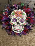 Dia De Los Muertos Halloween Wreath