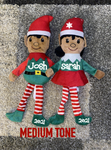 Christmas Personalized Plush Elves, Elf on the Shelf, Boy or Girl, Ornament Decor