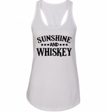 Sunshine and Whiskey Women’s Racerback Tank Top Shirt