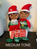 Christmas Personalized Plush Elves, Elf on the Shelf, Boy or Girl, Ornament Decor