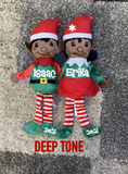 Christmas Personalized Plush Elves, Elf on the Shelf, Boy or Girl, Ornament Decor