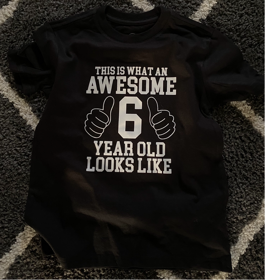 Kids Awesome Birthday Shirt