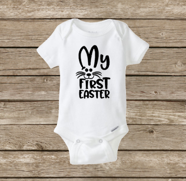 My First Easter Happy Easter Baby Onesie Bunny