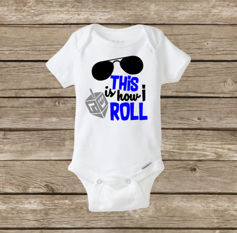 This Is How I Roll, Baby Holiday Hanukkah Onesie