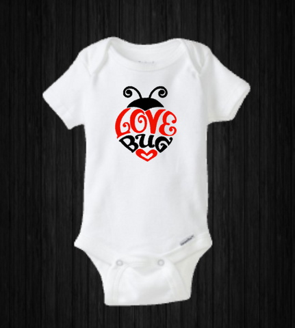 Baby Valentine’s Day Onesie Love Lady Bug Holiday