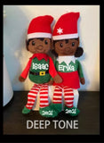 Christmas Personalized Plush Elves, Elf on the Shelf, Boy or Girl, Ornament Decor