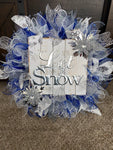 Let it Snow Handmade Christmas Holiday Wreath