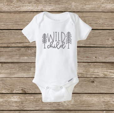 Wild Child Baby Onesie Wilderness Trees