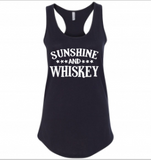 Sunshine and Whiskey Women’s Racerback Tank Top Shirt