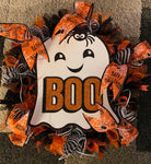 Friendly Ghost Halloween Wreath