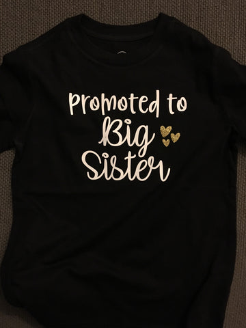 Promoted to Big Sister, Girl Shirt, Pregnancy Announcement