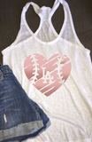 Women’s LA Dodger Heart Tank Top, Baseball