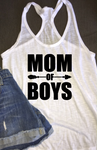 Mom of Boys, Women’s Racerback Tank Shirt, Mom Life